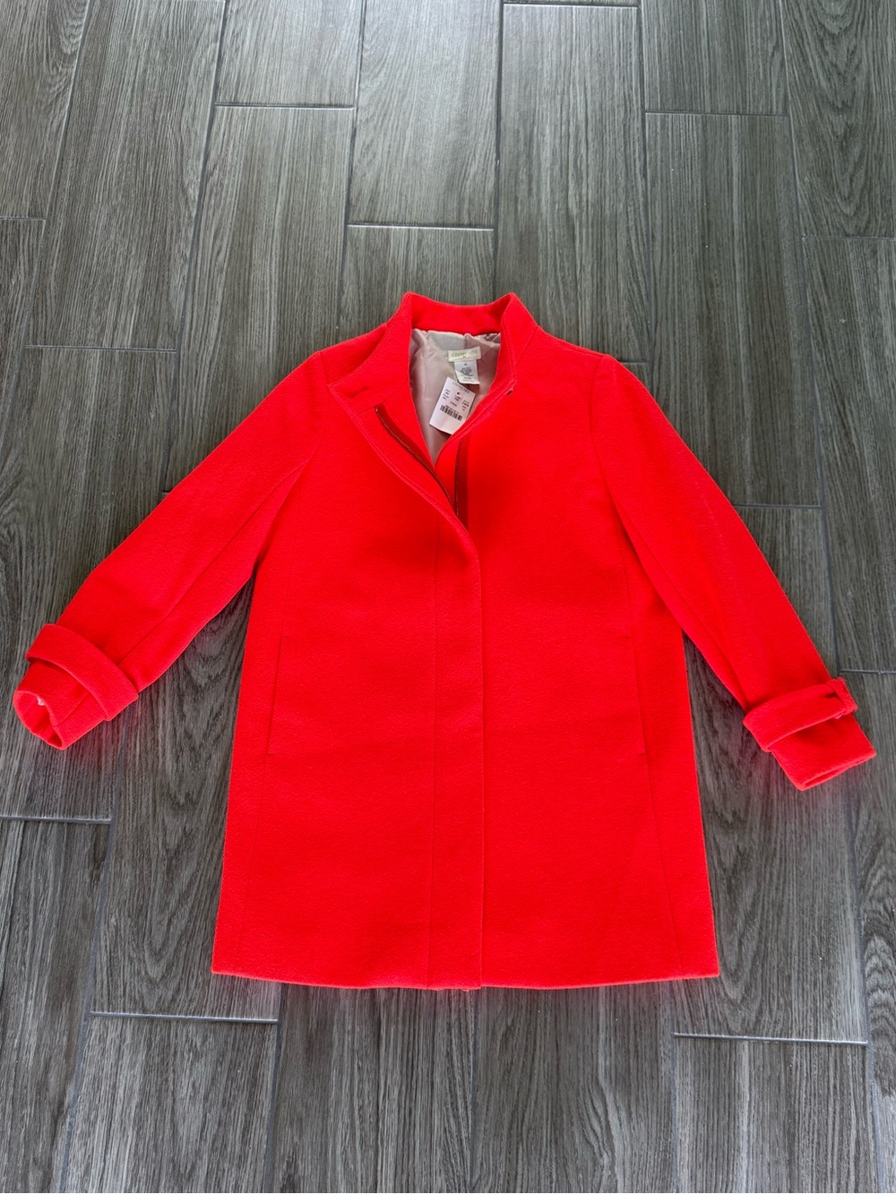 Crewcuts Bright Orange Funnel Neck Dress Coat